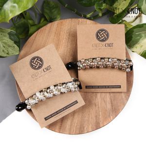 [KNOTXKNOT] 진주와 큐빅으로 엮은 바나나핀