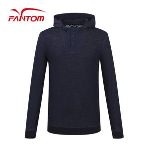 [팬텀] 남성 소재 믹스 후드 긴팔 티셔츠
