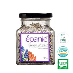 에빠니 유기농 허브티 라벤더차 유리병(대) 30g 잎차