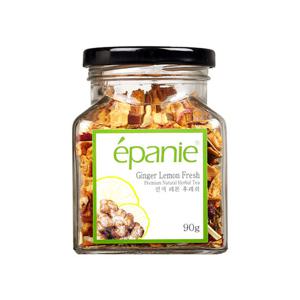 에빠니 허브티 진저 레몬 후레쉬 유리병(대) 90g 잎차