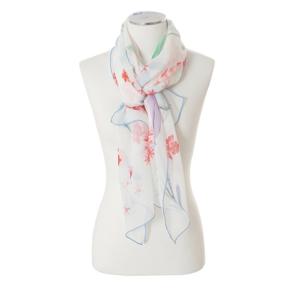 [레노마(스카프)]플라워 쉬폰 스카프 SRL029