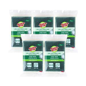 3M 스카치브라이트 강력 스펀지 다목적 수세미(소형) 양면 x 5개