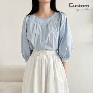 [한정/특가][커스텀에이블] 러블리 퍼프 코튼 블라우스_C2303BL059B