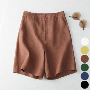 [깨비몰] 여성 데일리 뒷밴딩 팬츠 린넨 반바지/7컬러