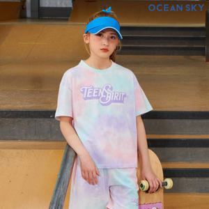[오션스카이] 여아 타이다이 그래픽 티셔츠-CBJG5855D0T