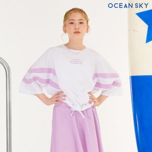 [오션스카이] 여아 절개 배색 가오리 티셔츠-CBJG5864D01