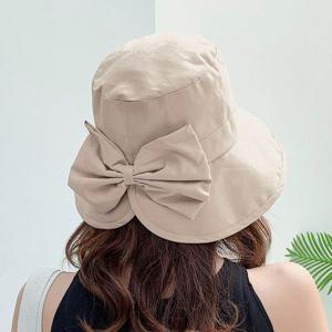 바캉스모자 여성 큰리본 베이직 버킷햇 1P 여행 러블리 패션 모