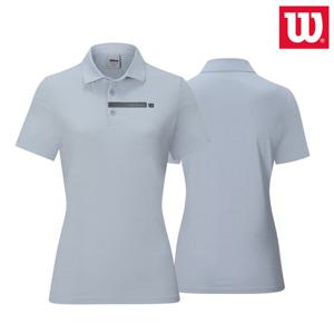 윌슨 반팔티셔츠 8224 여성 그레이카라 PK 단체 등산