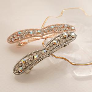 제이로렌 하트 슬림 큐빅 반묶음 자동 헤어핀 H01008