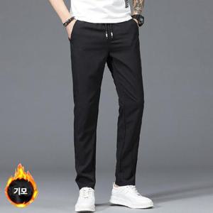 [더블디] 기모슬랙스 허리밴딩 털안감 일자팬츠 IS-TTP06