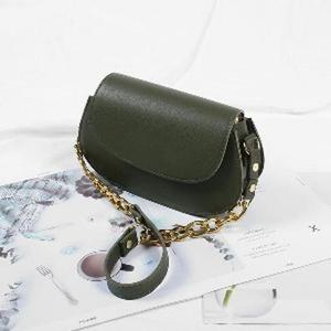 [슈슈] 라운드 무지 골드 체인 플랩백 크로스백