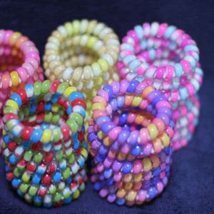 컬러 스프링 헤어밴드 무지개밴드 5p