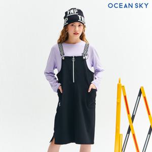 [오션스카이] 여아 지퍼 장식 오버롤 원피스-CEJG6151B03