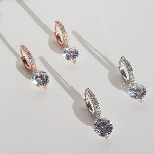 [루브르파리] 14k 골드 원스톤 링귀걸이 GEA0850