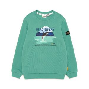 [내셔널지오그래픽 키즈] K233USW970 앞판 그래픽 맨투맨 MINT GREEN