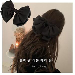블랙 빅 리본 헤어핀 no.51133