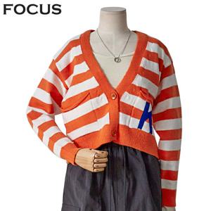 [포커스]스트라이프K 크롭 가디건_FF3I7KC0155