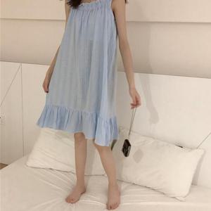 순면 나시 프릴 원피스 잠옷 홈웨어