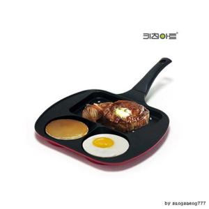 키친아트 국내산 직사각 멀티 에그팬 3구 후라이팬