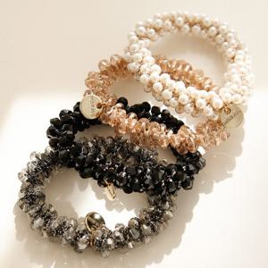 제이로렌 크리스탈 스프링클 포인트 헤어슈슈 머리끈 H01058