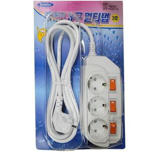 3구 절전형 멀티탭 2.5m 개별콘센트 절전콘센트