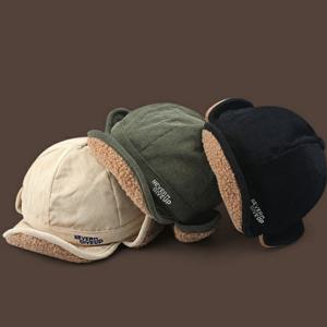 코듀로이 골덴 뽀글이 양털 귀달이 모자 군밤모자