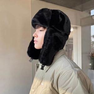 남성 버클 귀달이 퍼 모자 겨울 패션 따뜻한 방한모