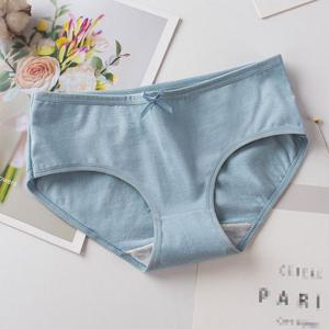 여자 팬티 06166 리본 코튼 팬티 면팬티