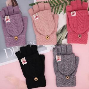 겨울 캐시미어 손가락 오픈형 벙어리 예쁜 장갑 (5color)
