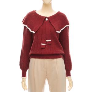 [포커스]플랫카라타이배색니트 PBVFF3W3KT2401