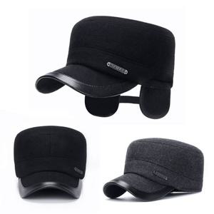 패딩귀달이모자 남성 군모 스타일 영문 라벨 겨울 히든 귀달이