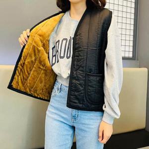 융털 퍼 조끼 패딩 베스트 여성 겨울 누빔 후끈한