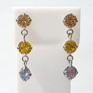 [블루케이] 실버 자수정황수정 합성석귀걸이231205-11