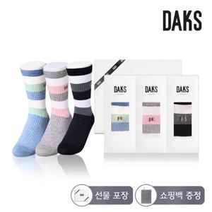 닥스양말 숙녀 면장목 굵은링글 3족세트 24401