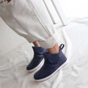 예쁜 레인 부츠 장마철 여성 고무 신발 숏레인 앵클