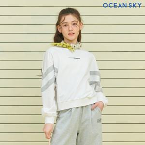 [오션스카이] 여아 절개 배색 가오리 맨투맨 티셔츠-DAJG5155B0A