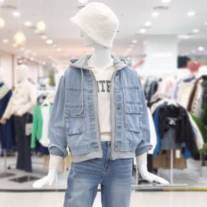 [ab.f.z]후드 레이어드 집업 데님자켓 FSGY5J31