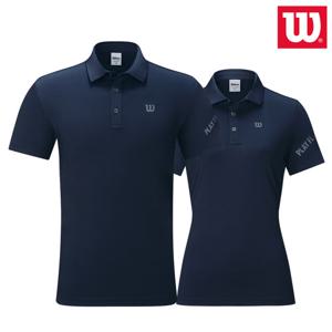 윌슨 반팔 티셔츠 8217 8218 네이비 카라 단체 테니스