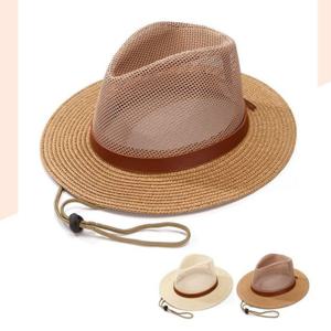 남성 여름 통기성 가벼운 메쉬사파리 메쉬 밀짚모자