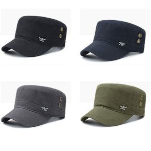 독수리 장식 기본 군모 공기 구멍 빈티지 패션 모자