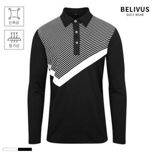 빌리버스 골프웨어 남성 카라티 BGLT011 긴팔 기능성 티셔츠