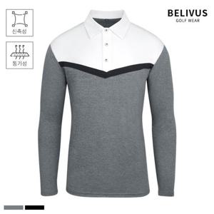 빌리버스 골프웨어 남자 카라티 BGLT021 기능성 긴팔티