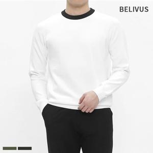 빌리버스 골프웨어 남성 니트 비스코스 긴팔 티셔츠 BADT003