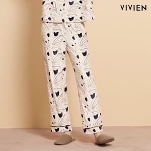 [비비안(스타킹)]홈웨어나뭇잎밍크기모상의LP3058