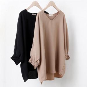 빅사이즈사랑해요 3053L402 벌룬소매블라우스 NB