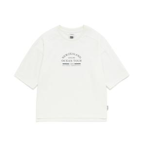 [내셔널지오그래픽 키즈] K242UTS990 수피마 7부 반팔 WHITE