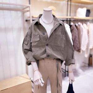 [시에로]  SI3JKF055_아웃포켓 빈티지 워싱 자켓