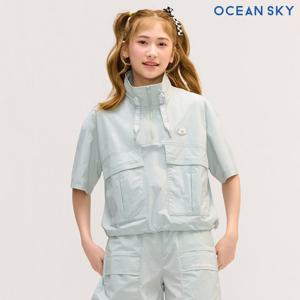 [오션스카이] 여아 스트레치 반지퍼 반팔 아노락-DBJG5861C0S