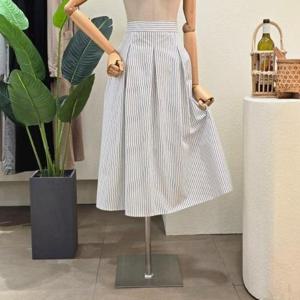 [포커스]  FM4C9SK5788_스트라이프 뒷밴딩 스커트