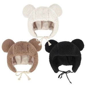 겨울 따뜻한 귀여운 뽀글이 곰 방한 군밤모자 털모자